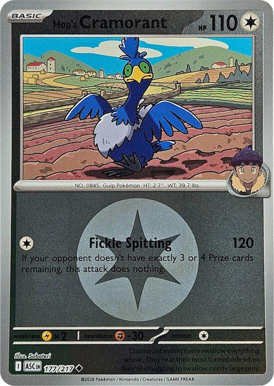 Hop's Cramorant (177/217) (Energy Symbol Pattern) [Mega Evolution: Ascended Heroes] | Exor Games New Glasgow
