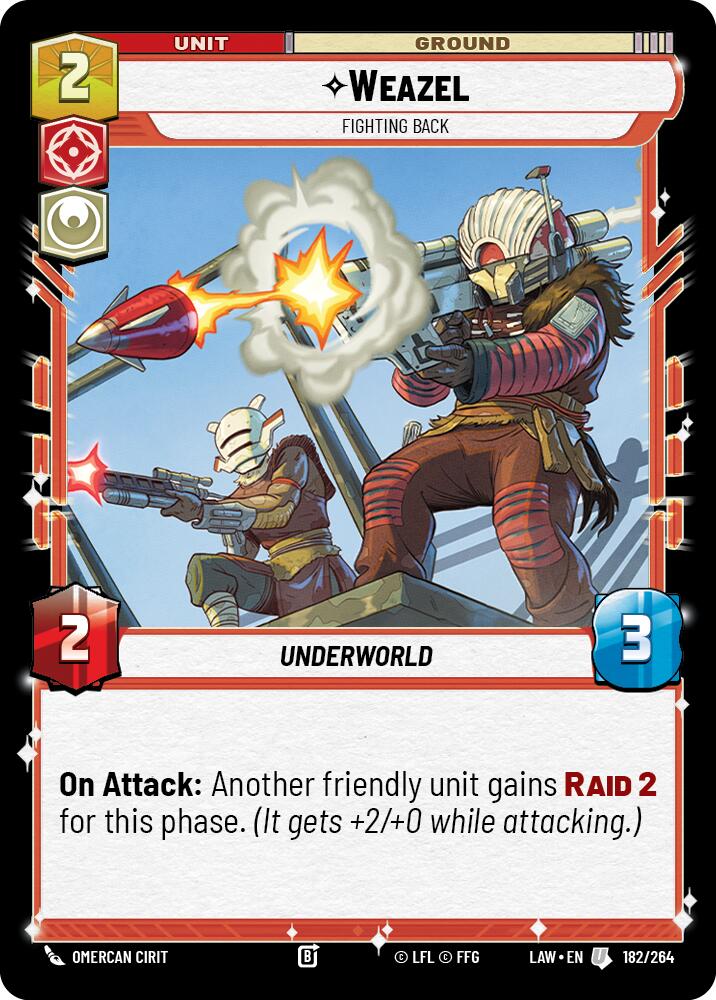 Weazel - Fighting Back (182/264) (182/264) [A Lawless Time] | Exor Games New Glasgow