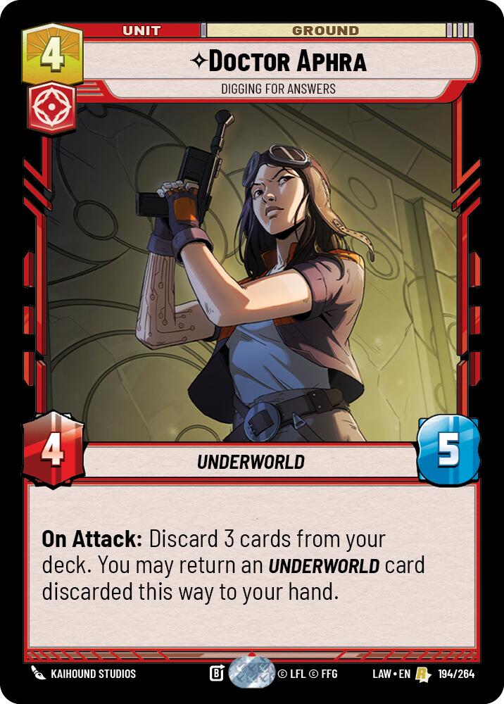 Doctor Aphra - Digging for Answers (194/264) (194/264) [A Lawless Time] | Exor Games New Glasgow