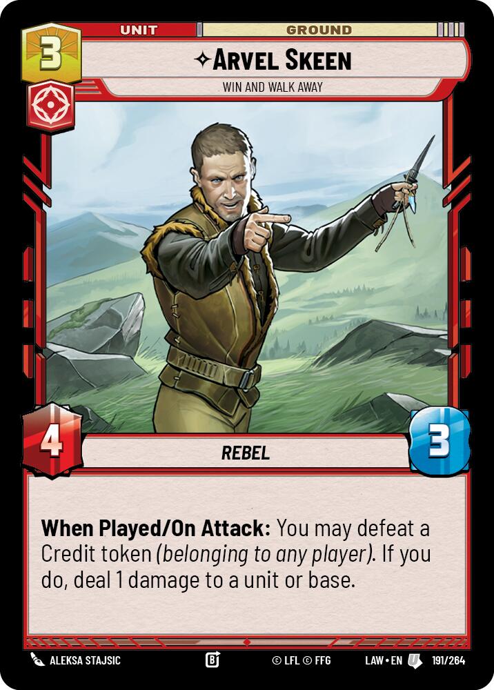 Arvel Skeen - Win and Walk Away (191/264) (191/264) [A Lawless Time] | Exor Games New Glasgow