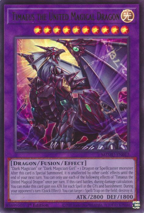Timaeus the United Magical Dragon [MZMU-EN012] Ultra Rare | Exor Games New Glasgow