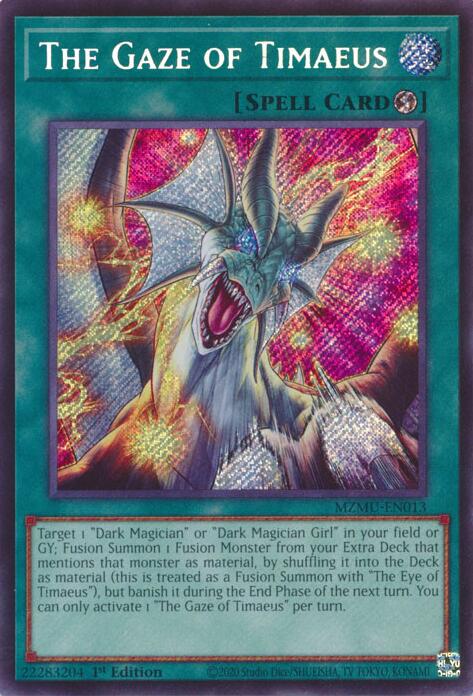 The Gaze of Timaeus [MZMU-EN013] Secret Rare | Exor Games New Glasgow