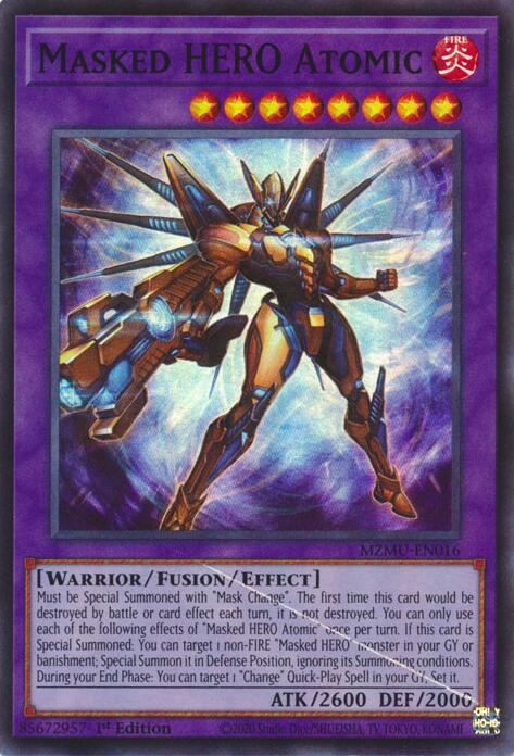 Masked HERO Atomic [MZMU-EN016] Super Rare | Exor Games New Glasgow