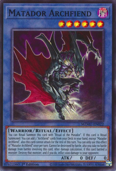 Matador Archfiend [MZMU-EN022] Super Rare | Exor Games New Glasgow