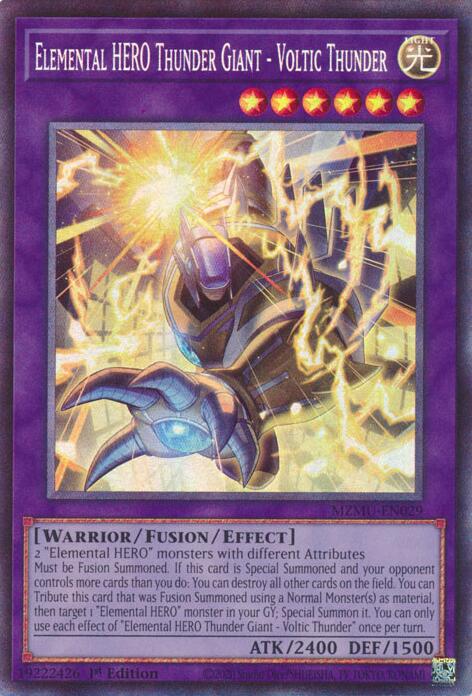 Elemental HERO Thunder Giant - Voltic Thunder (Collector's Rare) [MZMU-EN029] Collector's Rare | Exor Games New Glasgow