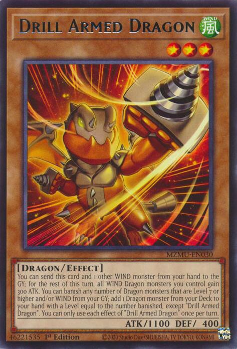 Drill Armed Dragon [MZMU-EN030] Rare | Exor Games New Glasgow