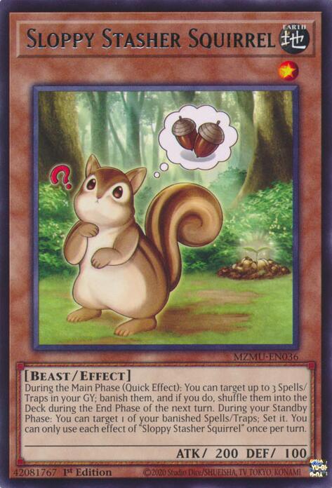 Sloppy Stasher Squirrel [MZMU-EN036] Rare | Exor Games New Glasgow