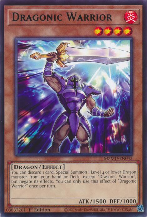 Dragonic Warrior [MZMU-EN043] Rare | Exor Games New Glasgow