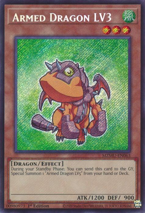 Armed Dragon LV3 [MZMU-EN063] Secret Rare | Exor Games New Glasgow