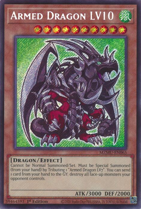 Armed Dragon LV10 [MZMU-EN065] Secret Rare | Exor Games New Glasgow