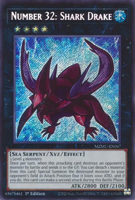 Number 32: Shark Drake [MZMU-EN067] Secret Rare | Exor Games New Glasgow
