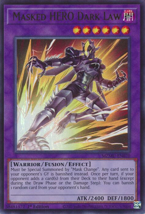 Masked HERO Dark Law [MZMU-EN070] Ultra Rare | Exor Games New Glasgow
