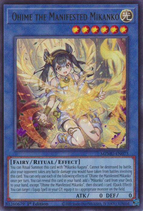 Ohime the Manifested Mikanko [MZMU-EN073] Ultra Rare | Exor Games New Glasgow