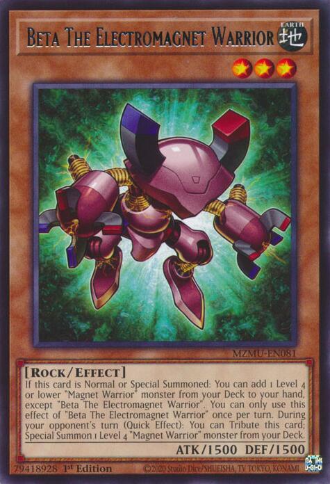 Beta The Electromagnet Warrior [MZMU-EN081] Rare | Exor Games New Glasgow
