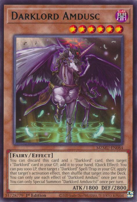 Darklord Amdusc [MZMU-EN084] Rare | Exor Games New Glasgow