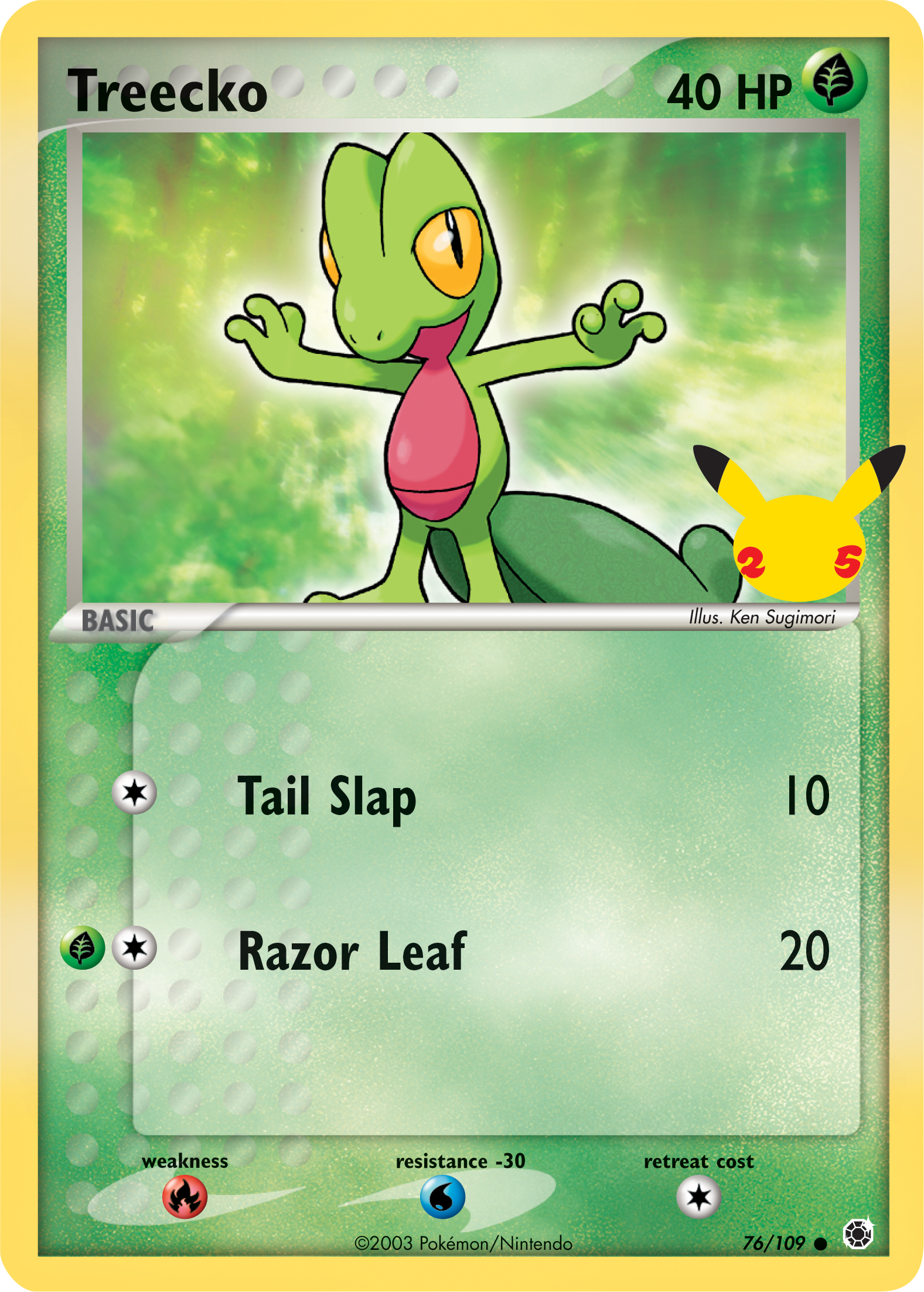 Treecko (76/109) (Jumbo Card) [First Partner Pack] | Exor Games New Glasgow