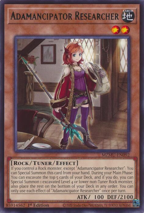Adamancipator Researcher [MZMU-EN092] Rare | Exor Games New Glasgow