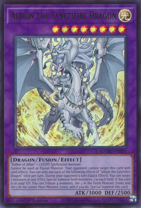Albion the Sanctifire Dragon [MZMU-EN101] Ultra Rare | Exor Games New Glasgow