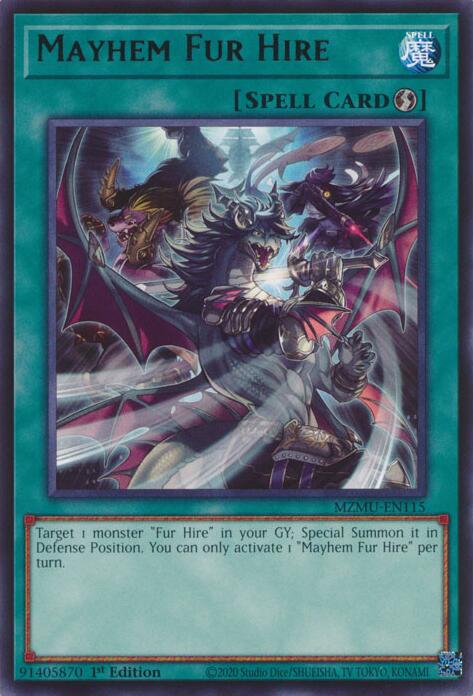 Mayhem Fur Hire [MZMU-EN115] Rare | Exor Games New Glasgow