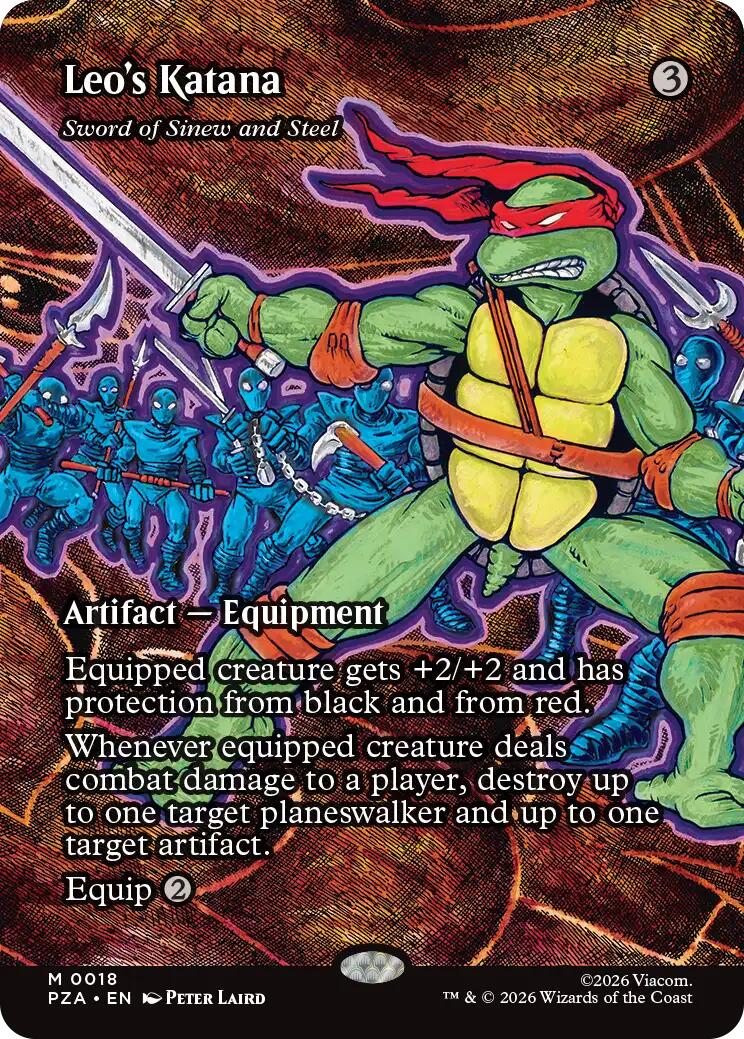 Leo's Katana - Sword of Sinew and Steel (Borderless) [Teenage Mutant Ninja Turtles Eternal-Legal] | Exor Games New Glasgow