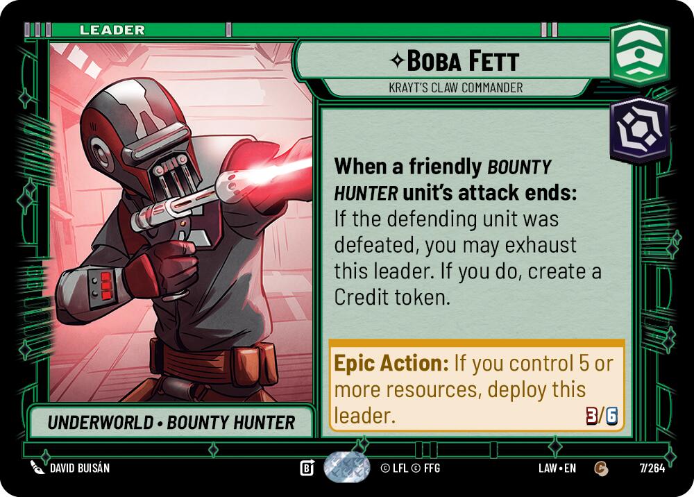 Boba Fett - Krayt's Claw Commander (7/264) (7/264) [A Lawless Time] | Exor Games New Glasgow
