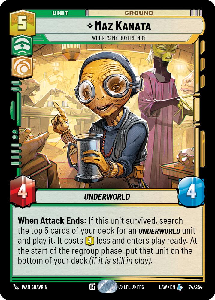 Maz Kanata - Where's My Boyfriend? (74/264) (74/264) [A Lawless Time] | Exor Games New Glasgow
