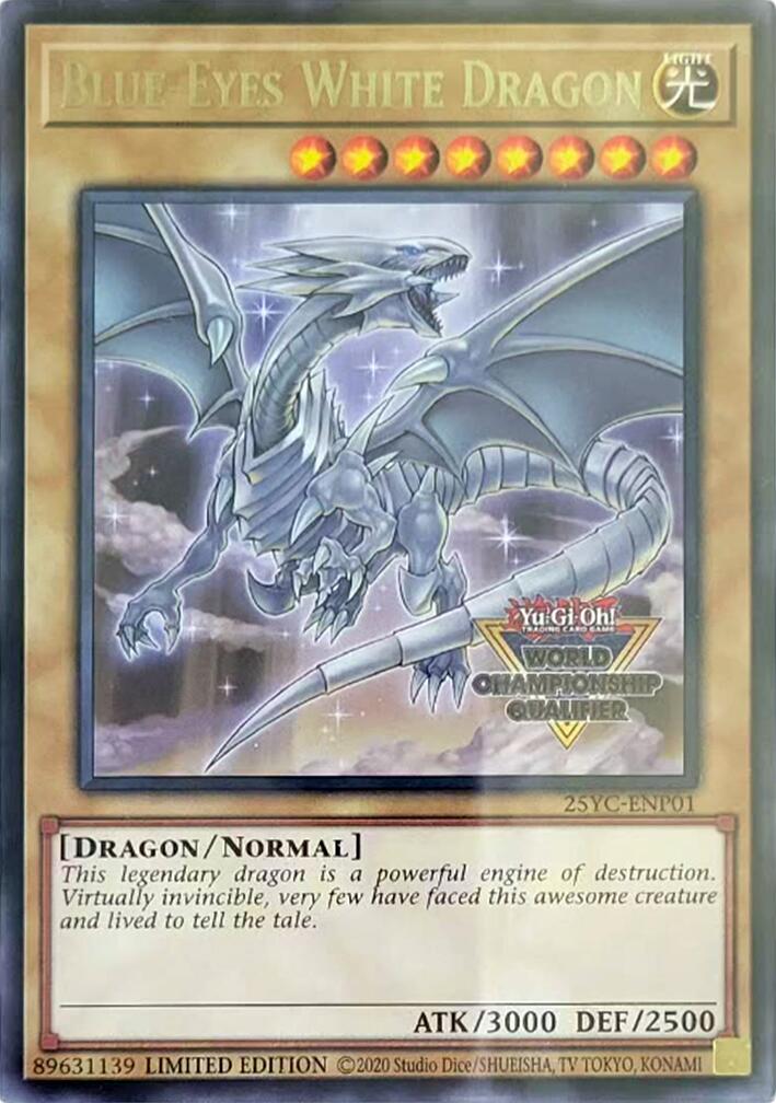 Blue-Eyes White Dragon (World Championship Qualifier) [25YC-ENP01] Rare | Exor Games New Glasgow