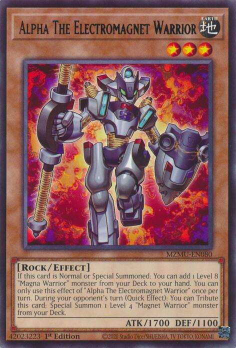 Alpha The Electromagnet Warrior [MZMU-EN080] Rare | Exor Games New Glasgow