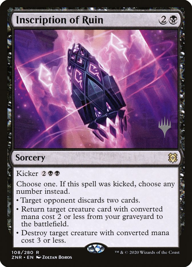 Inscription of Ruin (Promo Pack) [Zendikar Rising Promos] | Exor Games New Glasgow