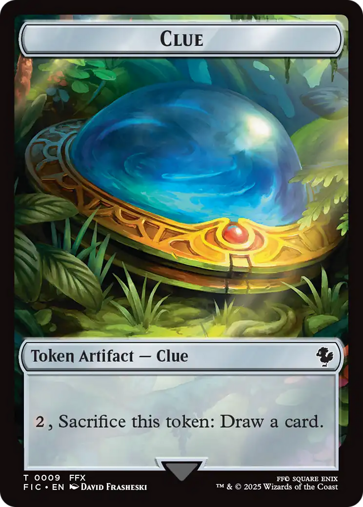 Clue // Treasure Double-Sided Token [FINAL FANTASY Commander Tokens] | Exor Games New Glasgow