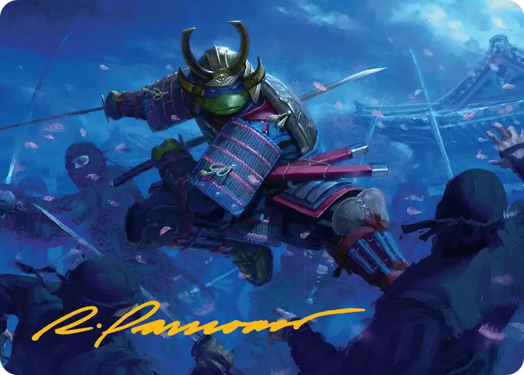 Leonardo, Sewer Samurai Art Card (1/54) (Gold-Stamped Signature) [Teenage Mutant Ninja Turtles Art Series] | Exor Games New Glasgow