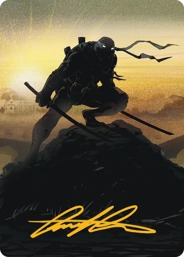 Leonardo, Sewer Samurai Art Card (20/54) (Gold-Stamped Signature) [Teenage Mutant Ninja Turtles Art Series] | Exor Games New Glasgow