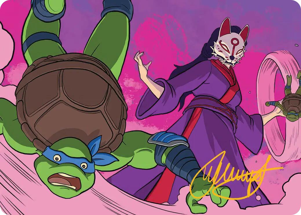 Kitsune's Technique Art Card (Gold-Stamped Signature) [Teenage Mutant Ninja Turtles Art Series] | Exor Games New Glasgow