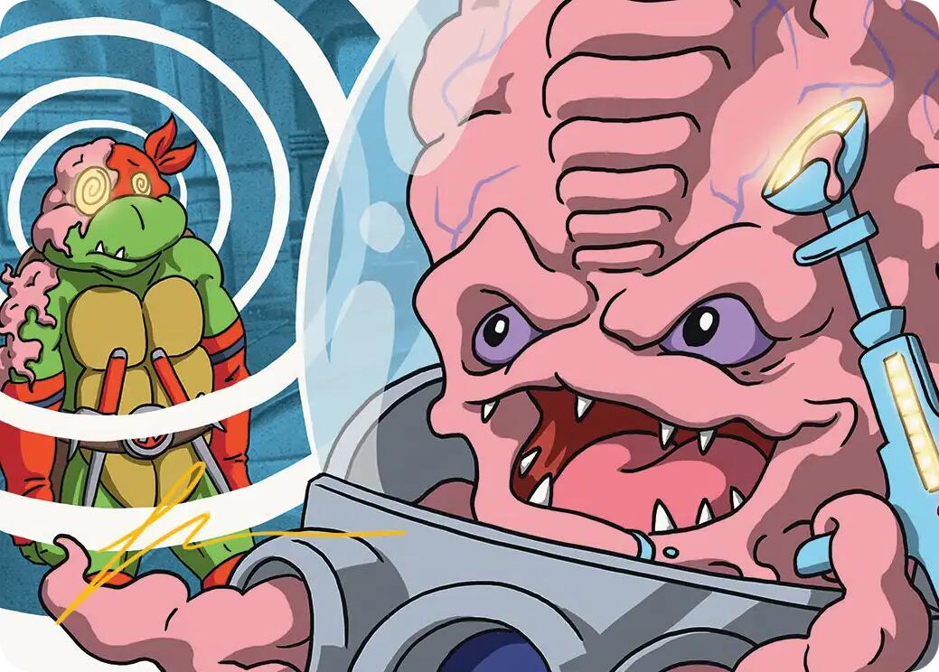 Krang, Master Mind Art Card (25/54) (Gold-Stamped Signature) [Teenage Mutant Ninja Turtles Art Series] | Exor Games New Glasgow