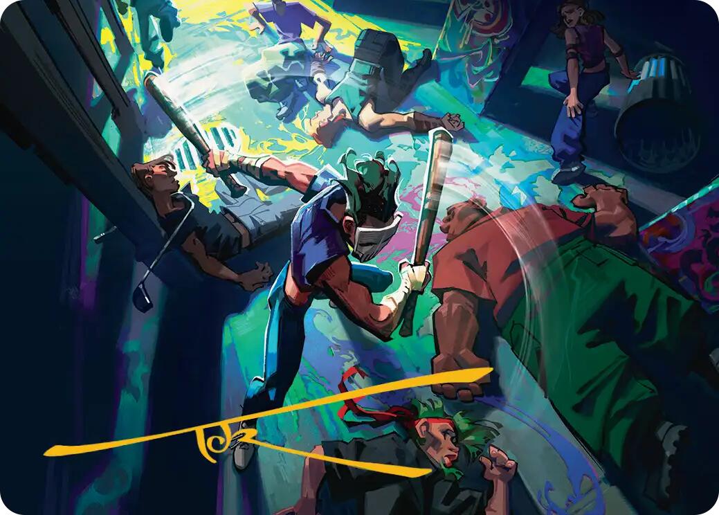 Pain 101 Art Card (Gold-Stamped Signature) [Teenage Mutant Ninja Turtles Art Series] | Exor Games New Glasgow