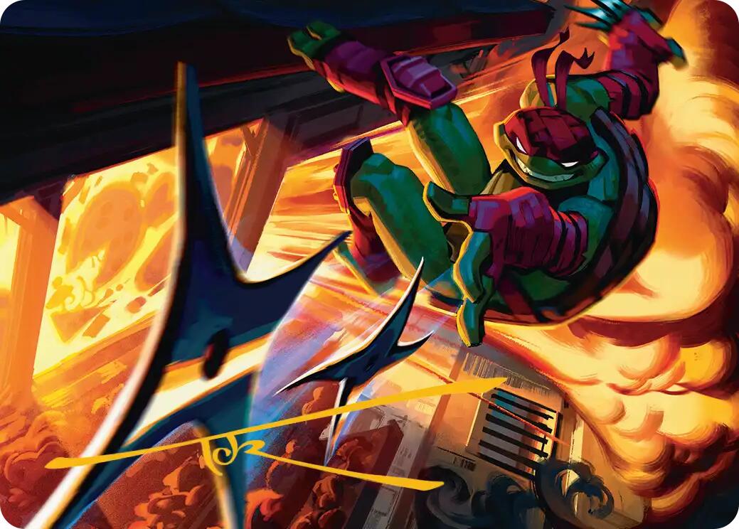 Storm of Steel Art Card (Gold-Stamped Signature) [Teenage Mutant Ninja Turtles Art Series] | Exor Games New Glasgow