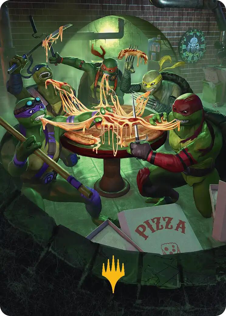 Food Chain Art Card (Gold-Stamped) [Teenage Mutant Ninja Turtles Art Series] | Exor Games New Glasgow