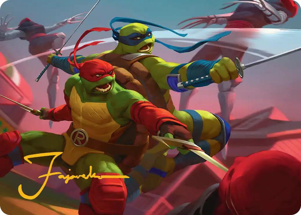 Raph & Leo, Sibling Rivals Art Card (Gold-Stamped Signature) [Teenage Mutant Ninja Turtles Art Series] | Exor Games New Glasgow