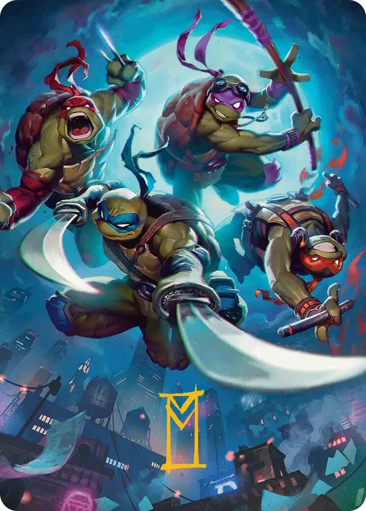 Heroes in a Half Shell Art Card (Gold-Stamped Signature) [Teenage Mutant Ninja Turtles Art Series] | Exor Games New Glasgow