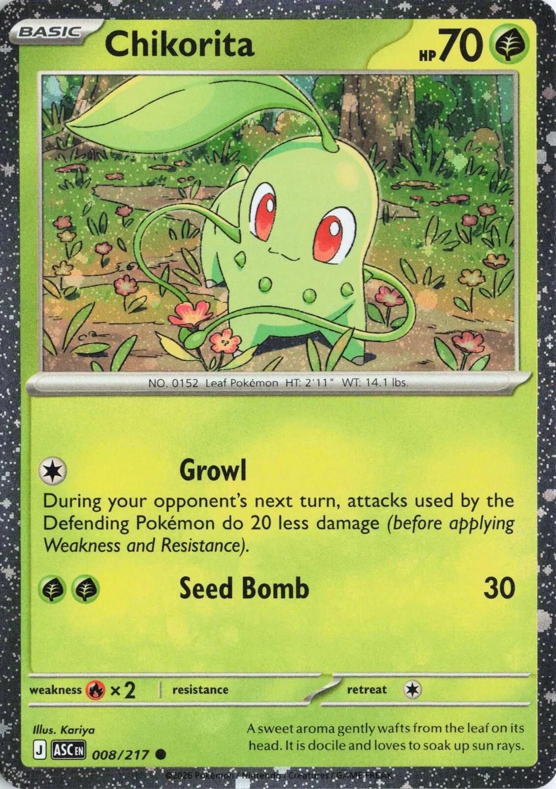 Chikorita (008/217) (Cosmos Holo) [Miscellaneous Cards] | Exor Games New Glasgow