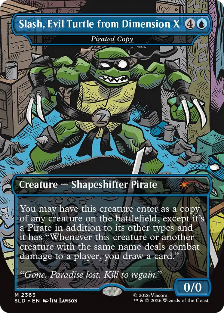 Slash, Evil Turtle from Dimension X - Pirated Copy [Secret Lair Drop Series] | Exor Games New Glasgow