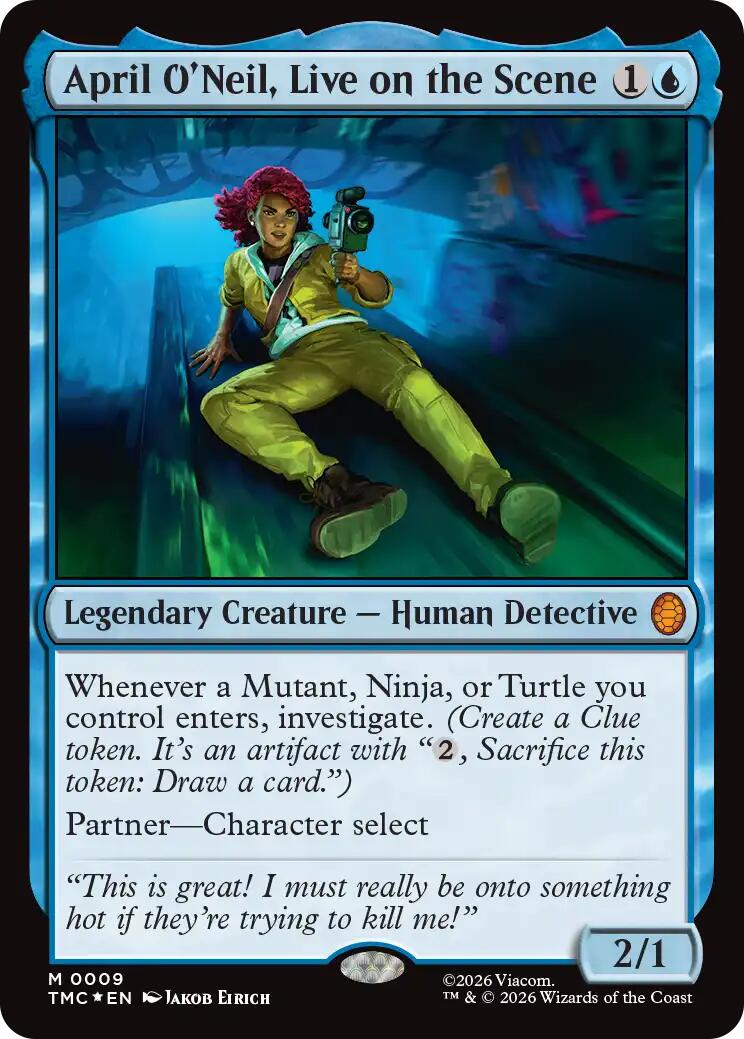 April O'Neil, Live on the Scene (Surge Foil) [Teenage Mutant Ninja Turtles Commander] | Exor Games New Glasgow