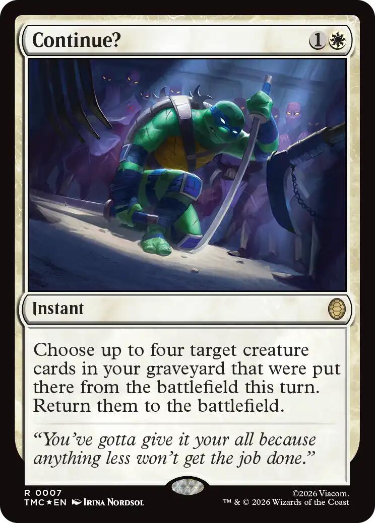 Continue? (Surge Foil) [Teenage Mutant Ninja Turtles Commander] | Exor Games New Glasgow