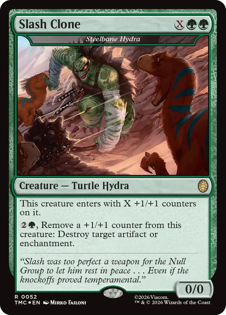 Slash Clone - Steelbane Hydra (Surge Foil) [Teenage Mutant Ninja Turtles Commander] | Exor Games New Glasgow