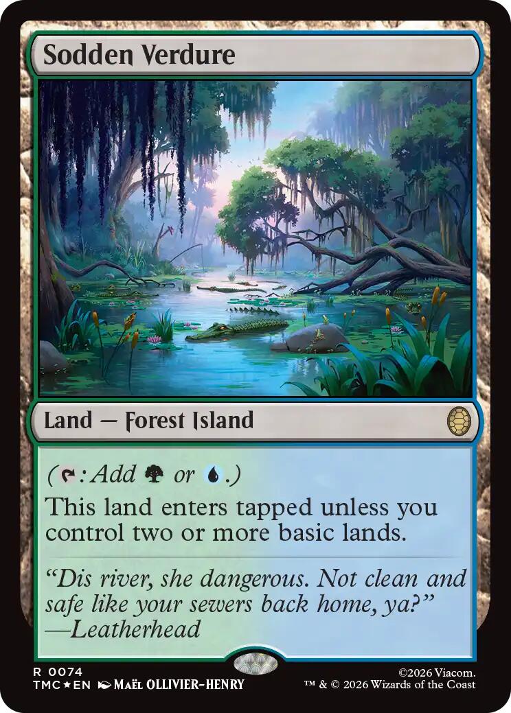 Sodden Verdure (Surge Foil) [Teenage Mutant Ninja Turtles Commander] | Exor Games New Glasgow