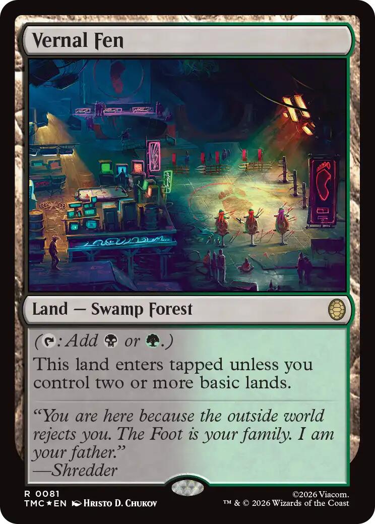 Vernal Fen (Surge Foil) [Teenage Mutant Ninja Turtles Commander] | Exor Games New Glasgow