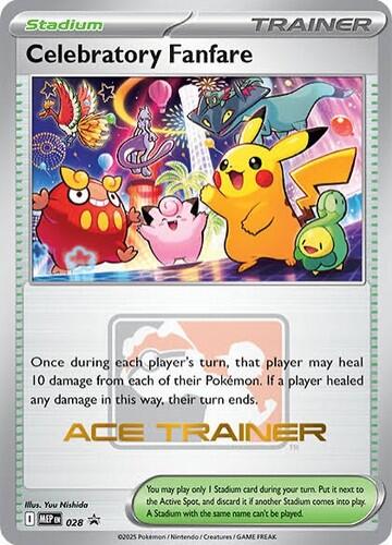 Celebratory Fanfare (028) (Ace Trainer) [Mega Evolution Promo] | Exor Games New Glasgow