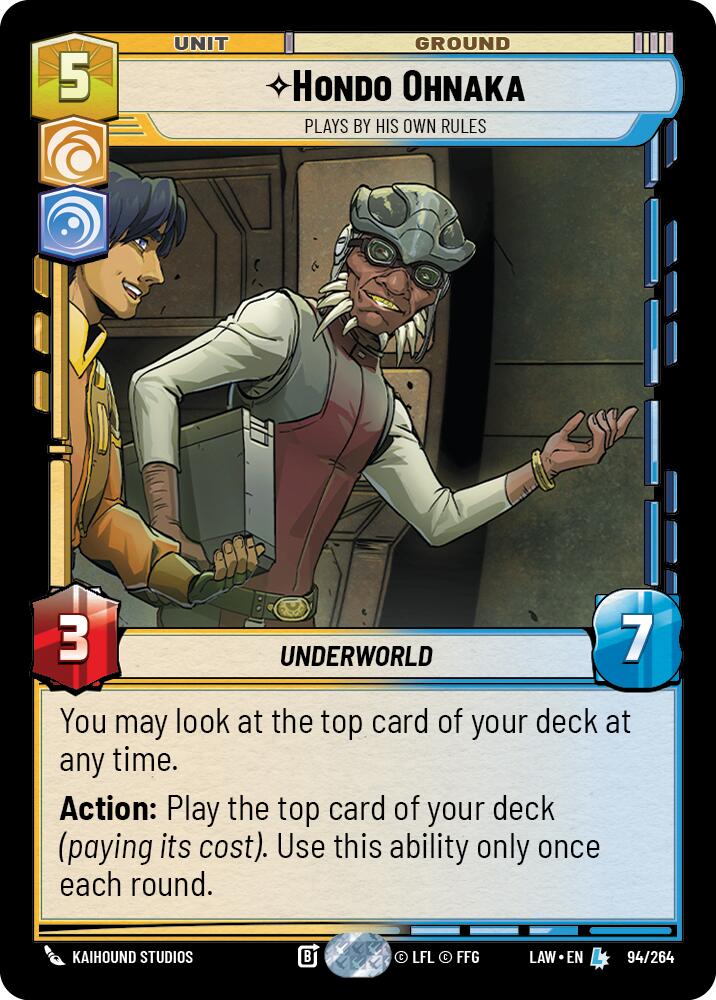 Hondo Ohnaka - Plays By His Own Rules (94/264) (94/264) [A Lawless Time] | Exor Games New Glasgow
