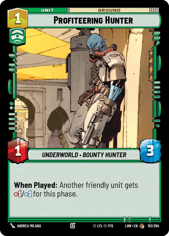 Profiteering Hunter (151/264) (151/264) [A Lawless Time] | Exor Games New Glasgow