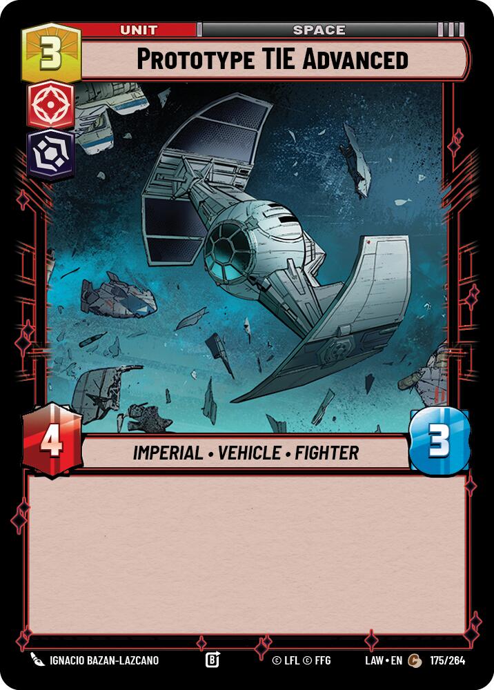Prototype TIE Advanced (175/264) (175/264) [A Lawless Time] | Exor Games New Glasgow